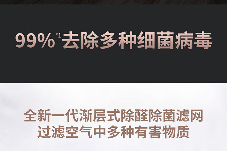 莱克（LEXY）空气净化器 家用除甲醛除雾霾滤病菌异味贰手烟过敏源花粉负离子卧室净化机 KJ610