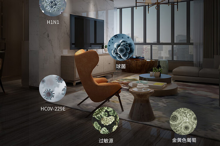 莱克（LEXY）空气净化器 家用除甲醛除雾霾滤病菌异味贰手烟过敏源花粉负离子卧室净化机 KJ610