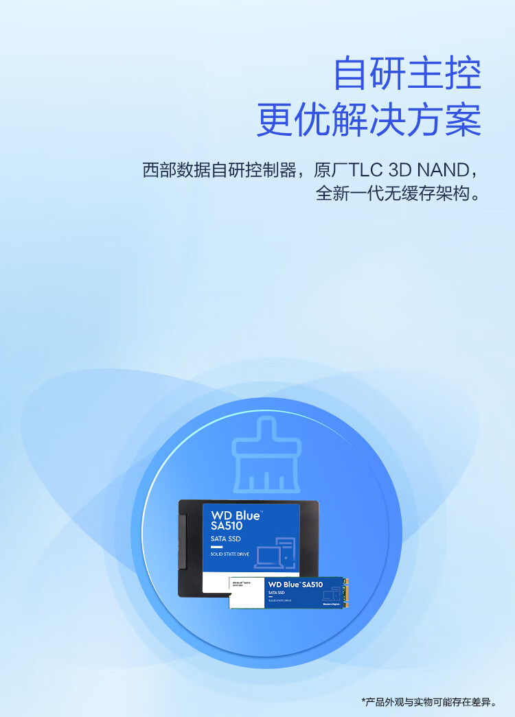 西部数据（WD）SA510蓝盘系列WDS100T3B0A固态硬盘1T/SATA3.0