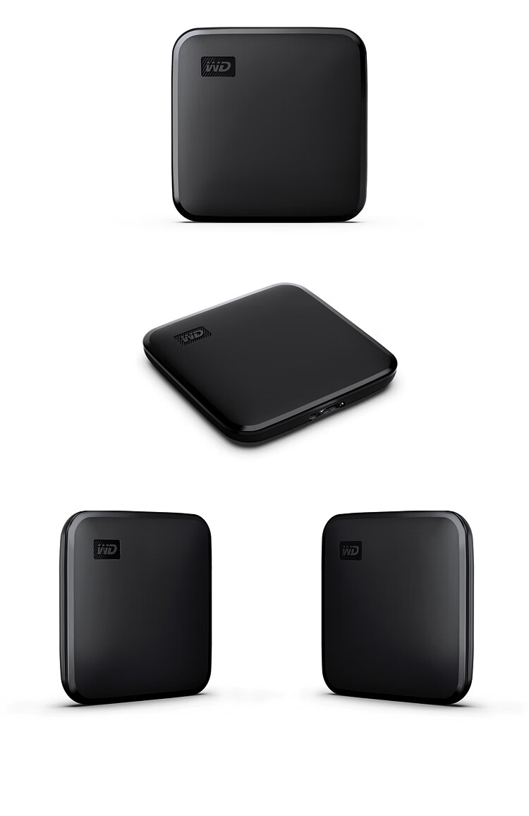 西部数据（WD）WDBAYN0010BBK移动固态硬盘1TB（PSSD）Elements SE新元素USB3.2接口 便携防震