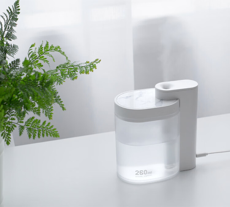 向物（SOTHING）几何加湿器迷你小型卧室 家用办公室usb桌面静音 写意白DSHJ-H-002标准版