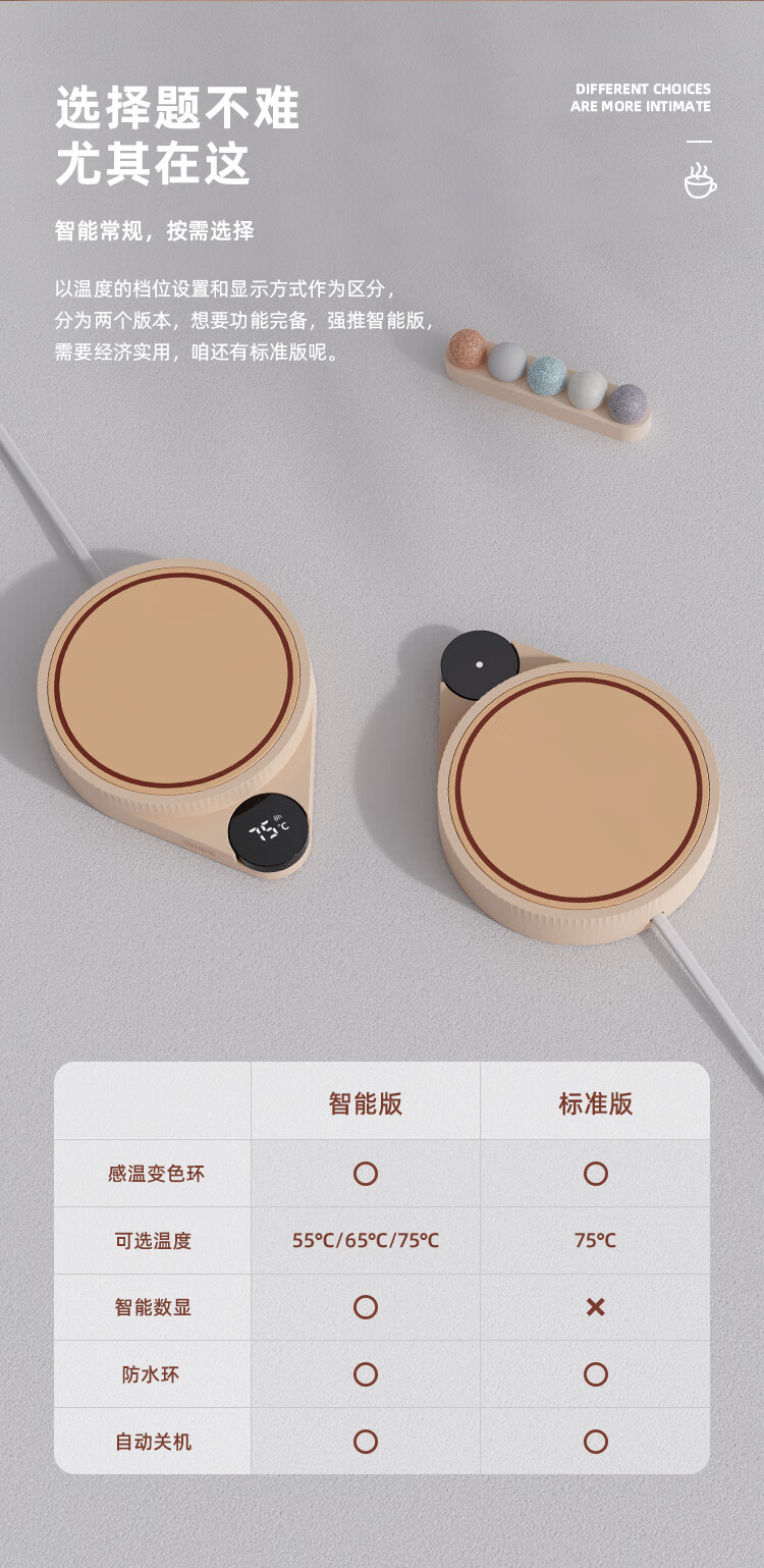 向物（SOTHING）恒温杯垫加热保温杯垫热牛奶神器暖杯垫茶杯垫养生电热水杯DSHJ-S-2104A/B 智能版