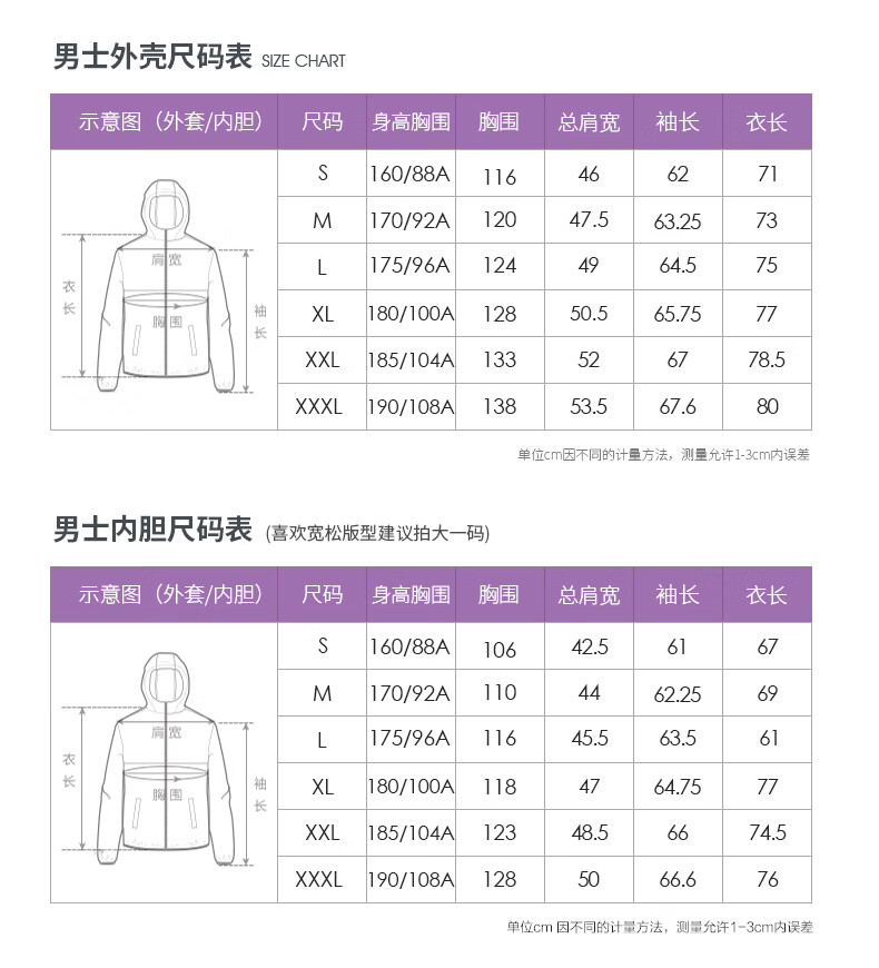 CAMEL 骆驼潮流拼色工装三合一可拆卸冲锋衣款旅游夹克外套 A1W131108 女水晶紫XL