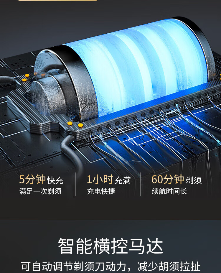 飞利浦（PHILIPS）电动剃须刀 高端刮胡刀 全身水洗便携胡须刀 1小时快充 整机进口-S4303/12