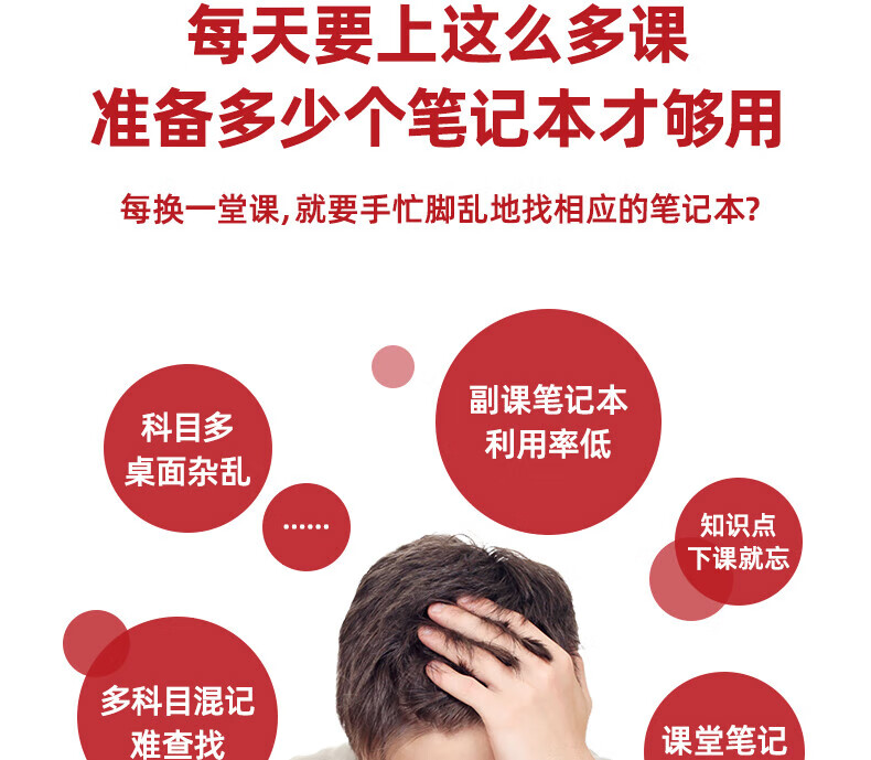 得力 (deli)B5/40张高效笔记本缝线本 记事本笔记本子作业本错题本练习本 12本装 FB540