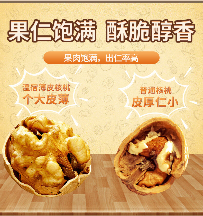 西域美农 新疆薄皮核桃1000g 坚果礼盒 送礼礼品新疆薄皮核桃1kg装