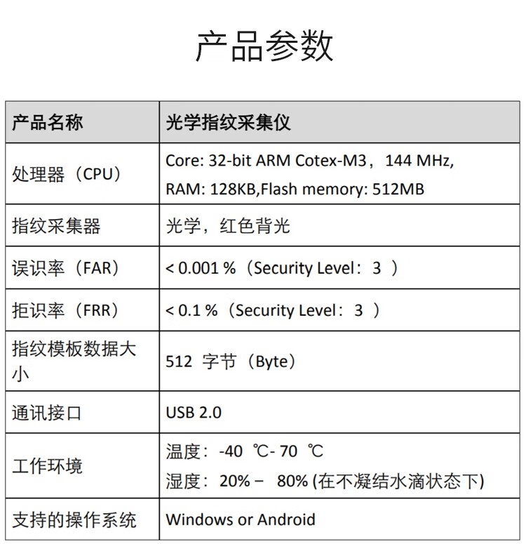 海康威视指纹录入仪 桌面型USB指纹测试仪 即插即用无需外接电源 发卡器 指纹录入仪 DS-K1F181-F 企定