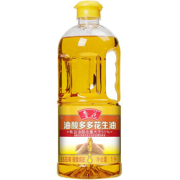 鲁花 粮油食用油 油酸多多花生油1L