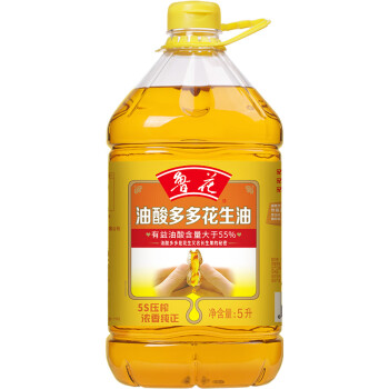 鲁花 粮油食用油 油酸多多花生油5L