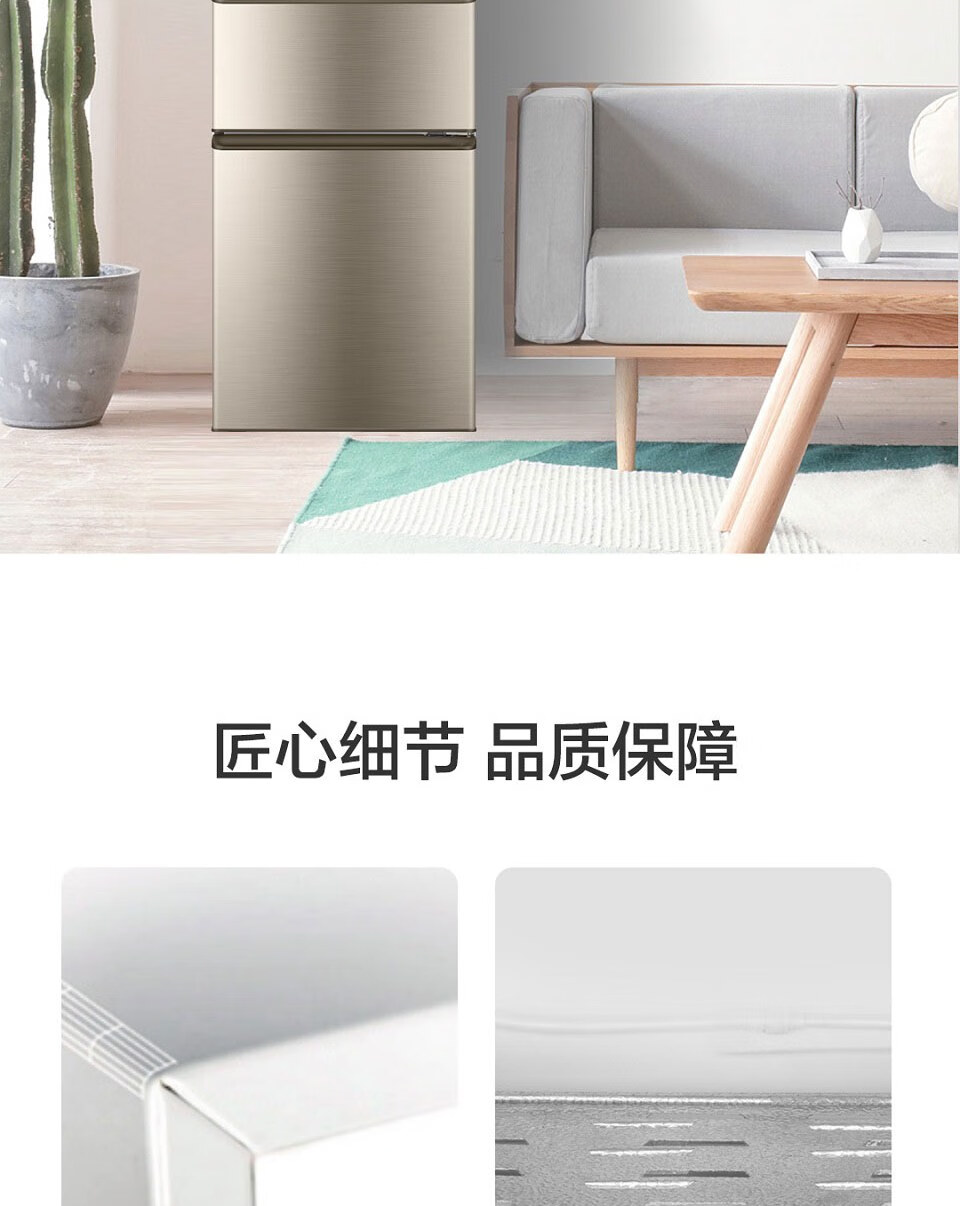 海尔（Haier）冰箱迷你小型家用电冰箱宿舍租房冷冻冷藏冰箱 BCD-218STPS