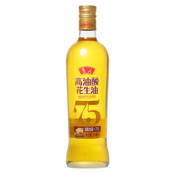 鲁花 物理压榨食用油 高油酸花生油750ml