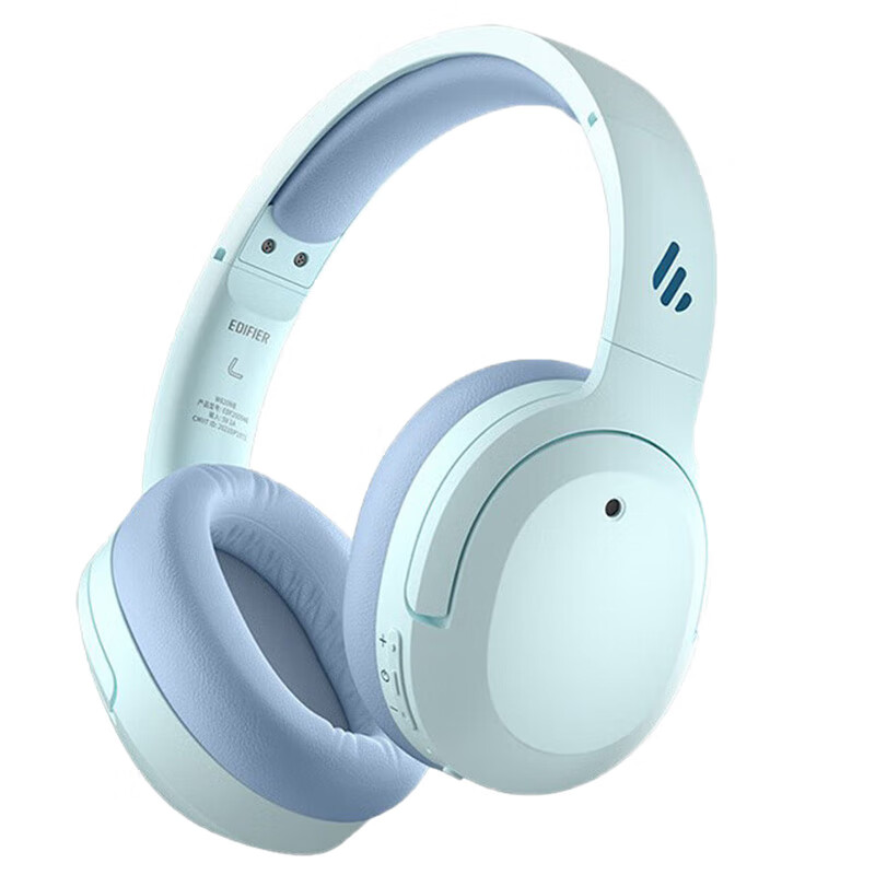 漫步者 (EDIFIER) W820NB 主动降噪耳机 头戴蓝牙耳机 手机耳机 音乐耳机 湖光蓝 EDF280014