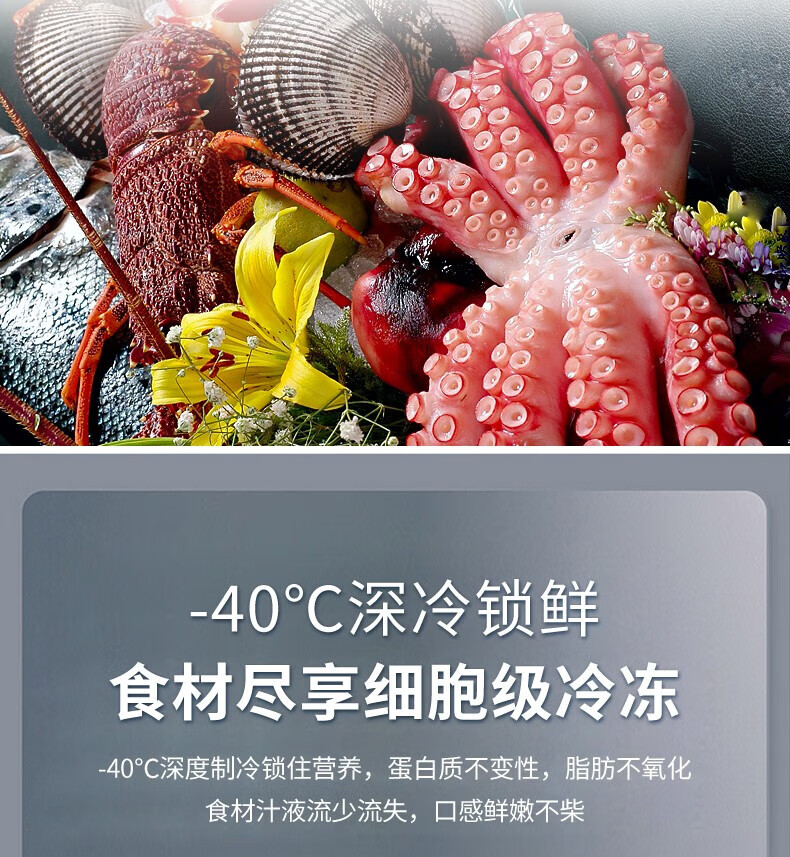 海尔（Haier）冰柜商用大容量429升 零下40℃超低温冷藏冷冻海鲜深冷冰箱 速冻无霜智能控温冷柜BC/BD-429HEM