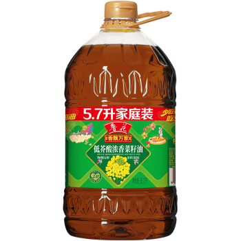 鲁花 粮油食用油 香飘万家菜籽油5.7L