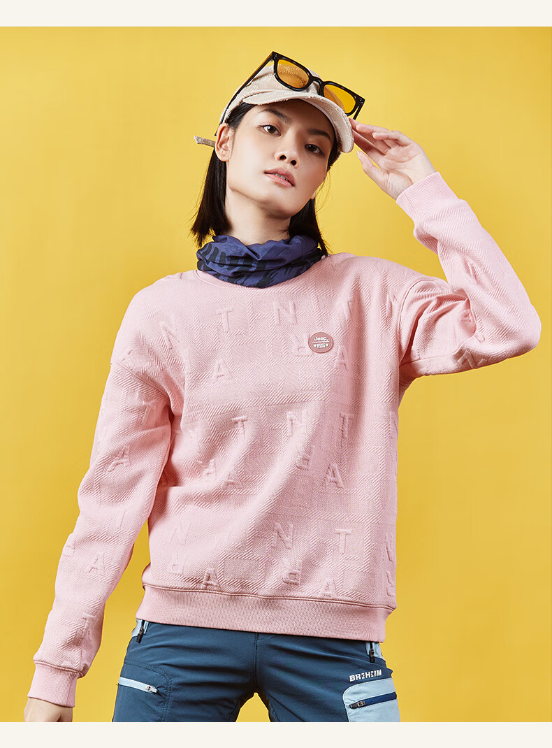Jeep卫衣女式卫衣舒适卫衣J232084398木粉M
