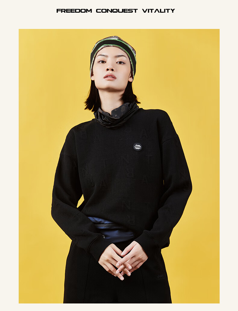 Jeep卫衣女式卫衣舒适卫衣J232084398木粉M