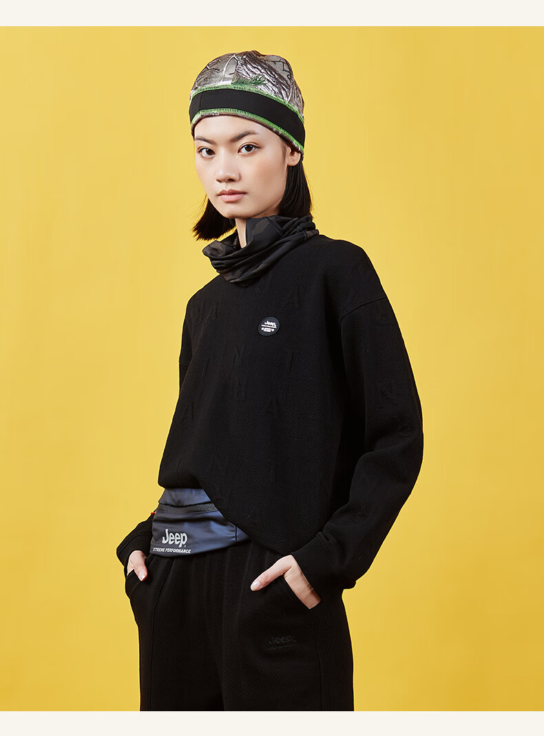 Jeep卫衣女式卫衣舒适卫衣J232084398木粉M