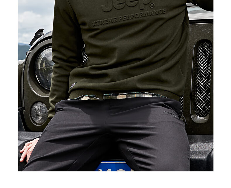 Jeep休闲生活系列卫衣男式卫衣J032094366军绿XL