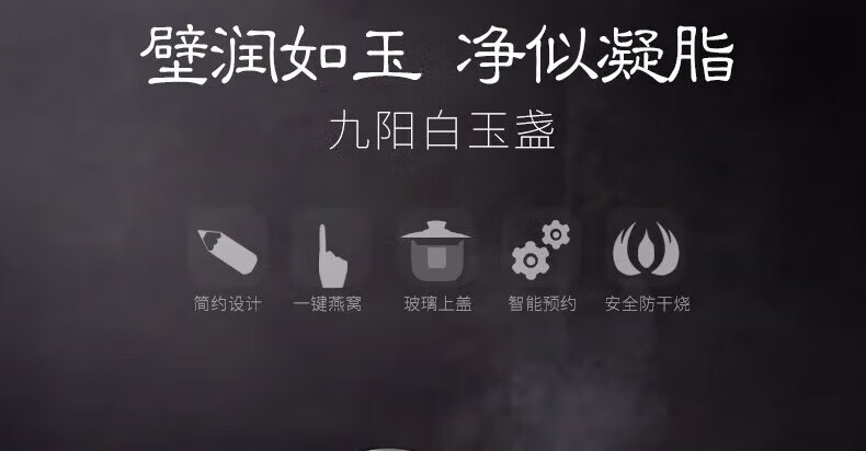 九阳（Joyoung）电炖锅电砂锅隔水炖预约预热陶瓷燕窝炖汤煲粥家用多功能炖肉1.8L白瓷炖锅D-18G1 白