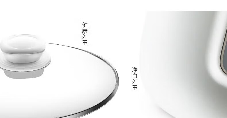 九阳（Joyoung）电炖锅电砂锅隔水炖预约预热陶瓷燕窝炖汤煲粥家用多功能炖肉1.8L白瓷炖锅D-18G1 白
