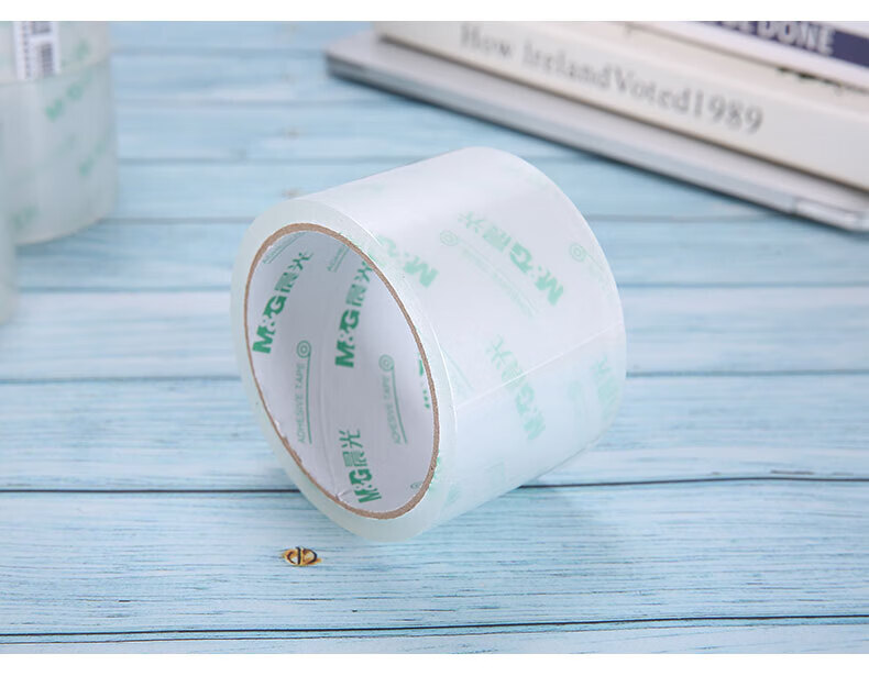 晨光(M&G)普惠普透封箱胶带 透明封箱胶带 打包胶带 宽胶布 60mm*40y*45um 5卷/筒 2筒装 AJD95788