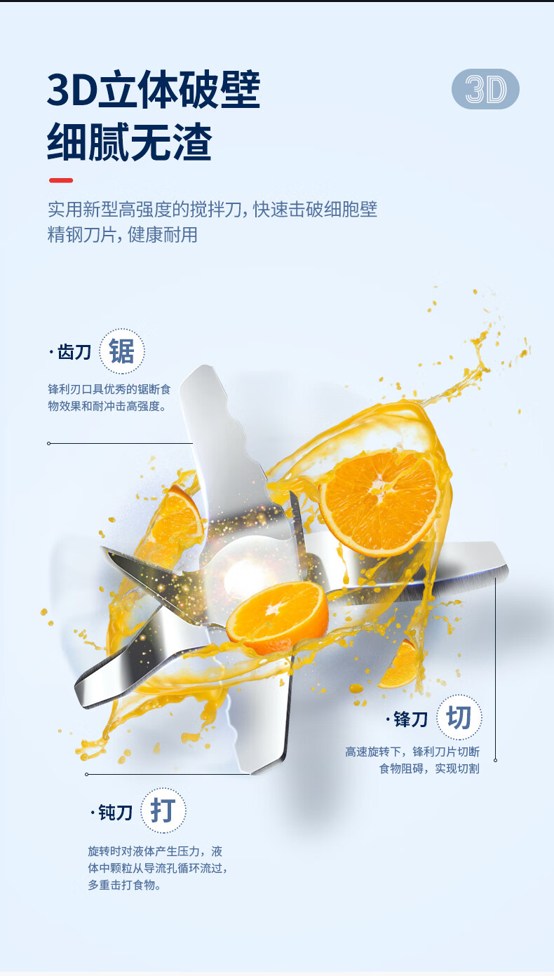 morphy richards榨汁机 便携式榨汁杯 磁吸充电迷你无线果汁机 料理机随行杯 MR9600 蓝色
