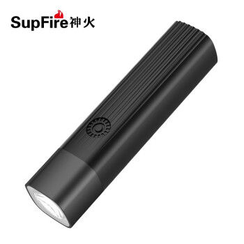 神火（SupFire）强光手电筒 高亮远射LED灯充电式迷你便携 骑行应急灯 S35黑色