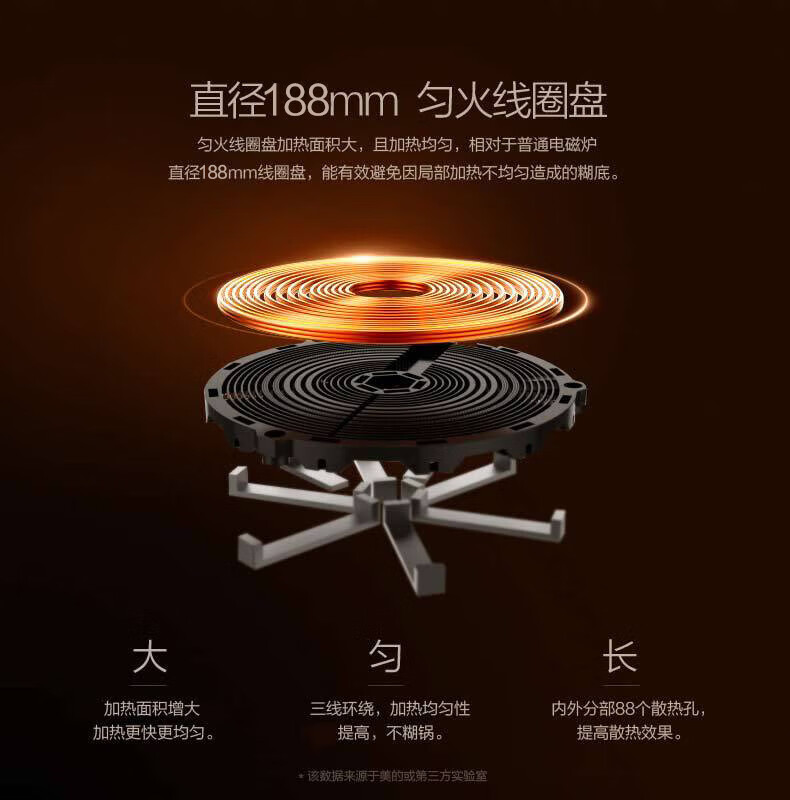 Midea美的RT2170电磁炉 家用2100W大火力文武火 电磁灶四重防水智能定时