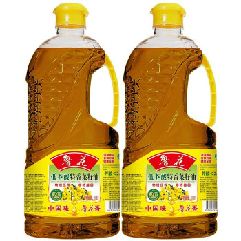 鲁花 粮油食用油 低芥酸特香菜籽油900ml*2