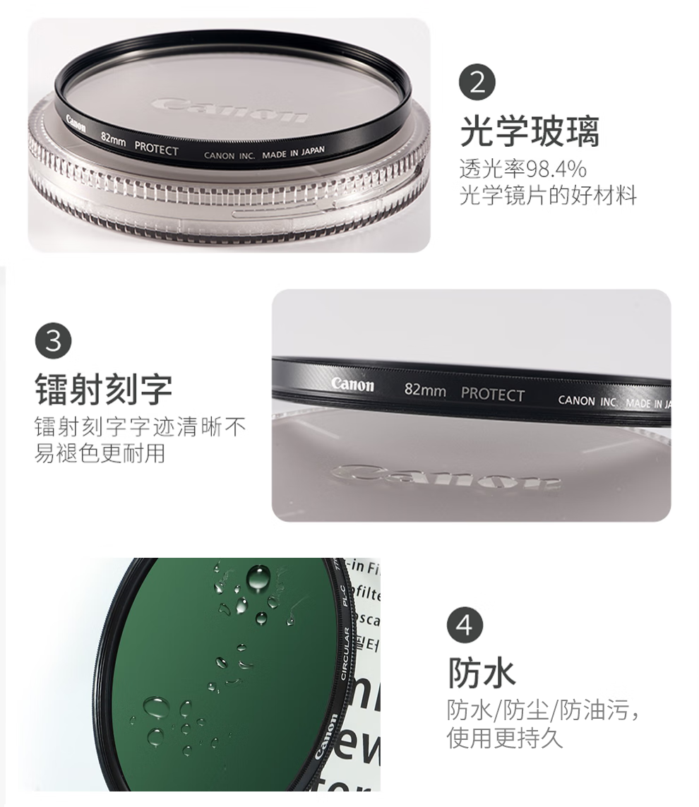 佳能 大三元镜头佳能原装镜头 EF24-70 F2.8 搭配原装UV镜