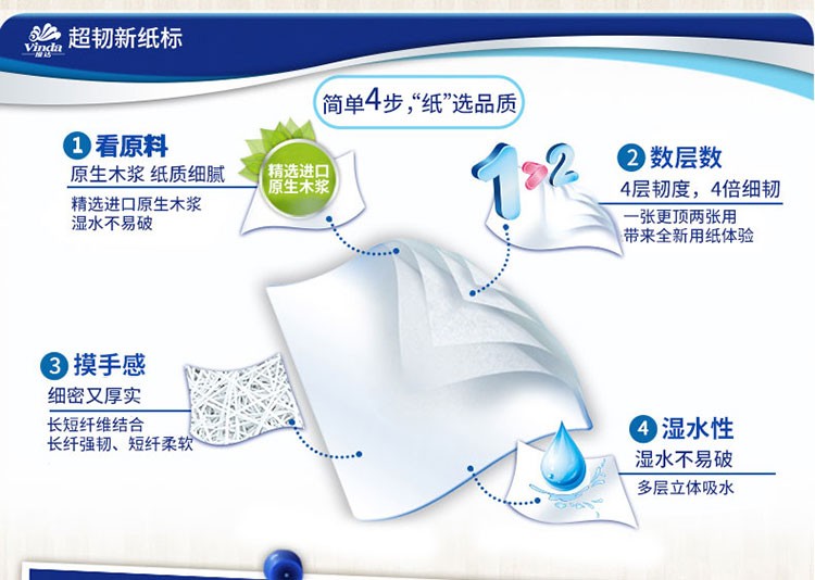 维达 V0038超韧系列便携式清香手帕纸抽纸10+2*30条
