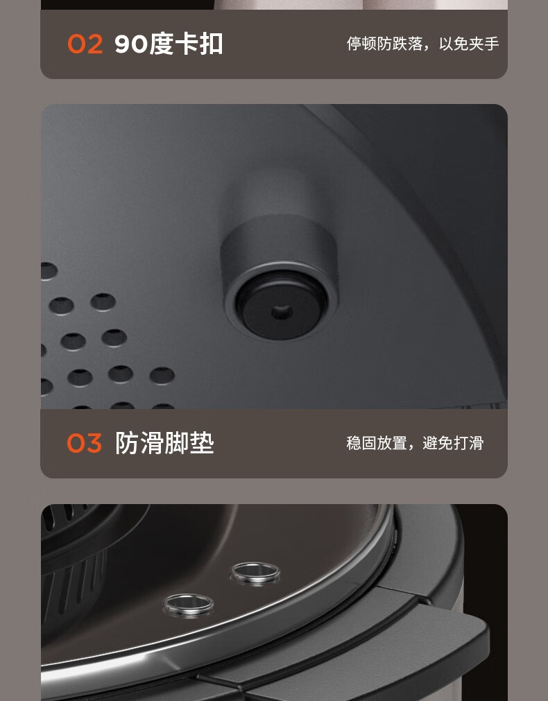 九阳（Joyoung）KL50-太空空气炸锅 免翻面 家用智能 5.5L大容量 KL55-VF739