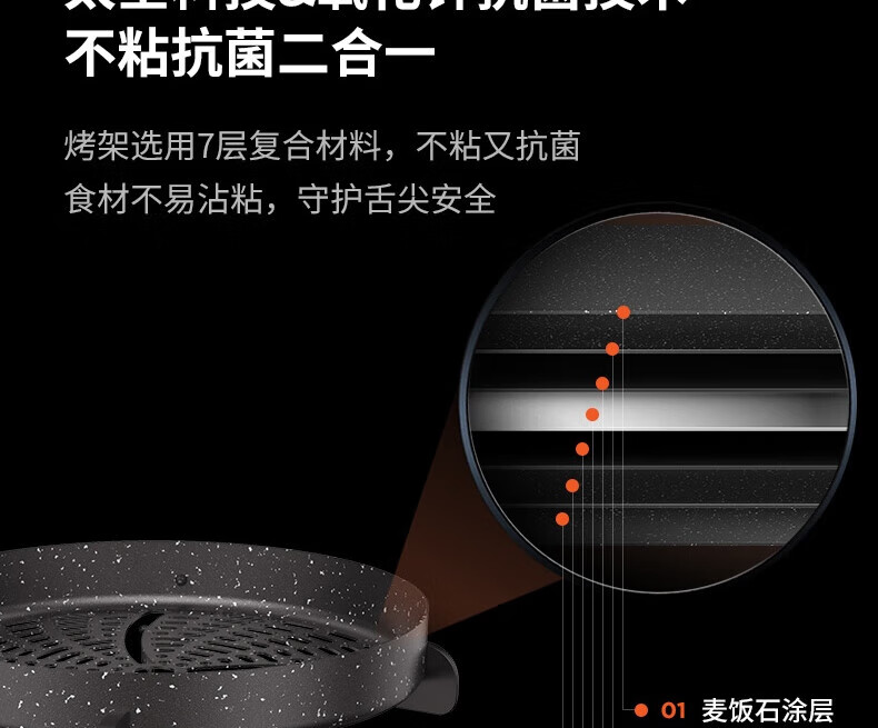 九阳（Joyoung）KL50-太空空气炸锅 免翻面 家用智能 5.5L大容量 KL55-VF739
