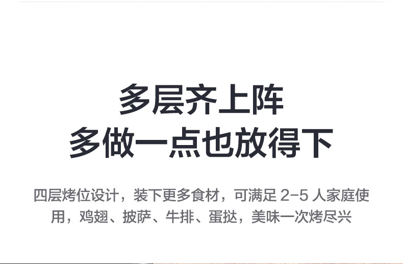 MideaPT25X5烤箱家用烘焙迷你小型电烤箱多功能全自动蛋糕25升大容量 亚光黑 家电