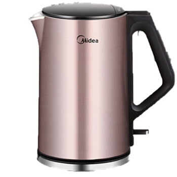 Midea美的电热水壶 家用1.5L烧水壶双钢防烫防干烧电茶壶热水壶 304不锈钢自动断电开水壶 HJ1510a