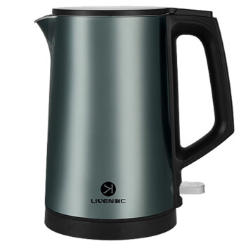 利仁（Liven）电水壶热水壶烧水壶1.0L黄金容量双层防烫304不锈钢无缝  LPSH-80