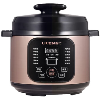 利仁（Liven）电压力锅家用  开盖收汁 一键排压 智能预约 5L高压锅 LPYG-61