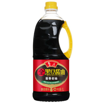 鲁花 调味品 全黑豆老抽1L