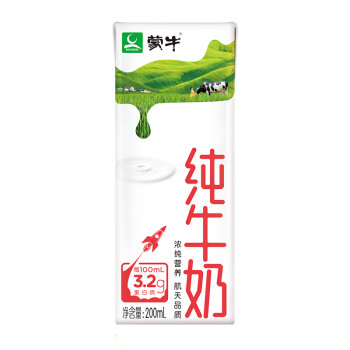 蒙牛 纯牛奶纷美苗条装 200ML*24