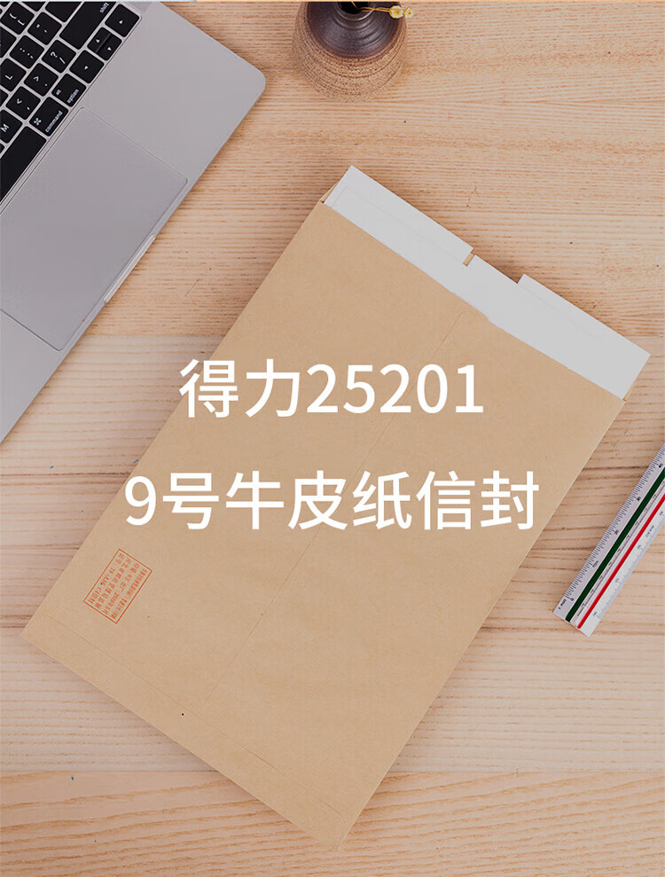 得力(deli)9号A4牛皮纸大信封 邮局标准信封229*324mm （40/包）一包装 25201