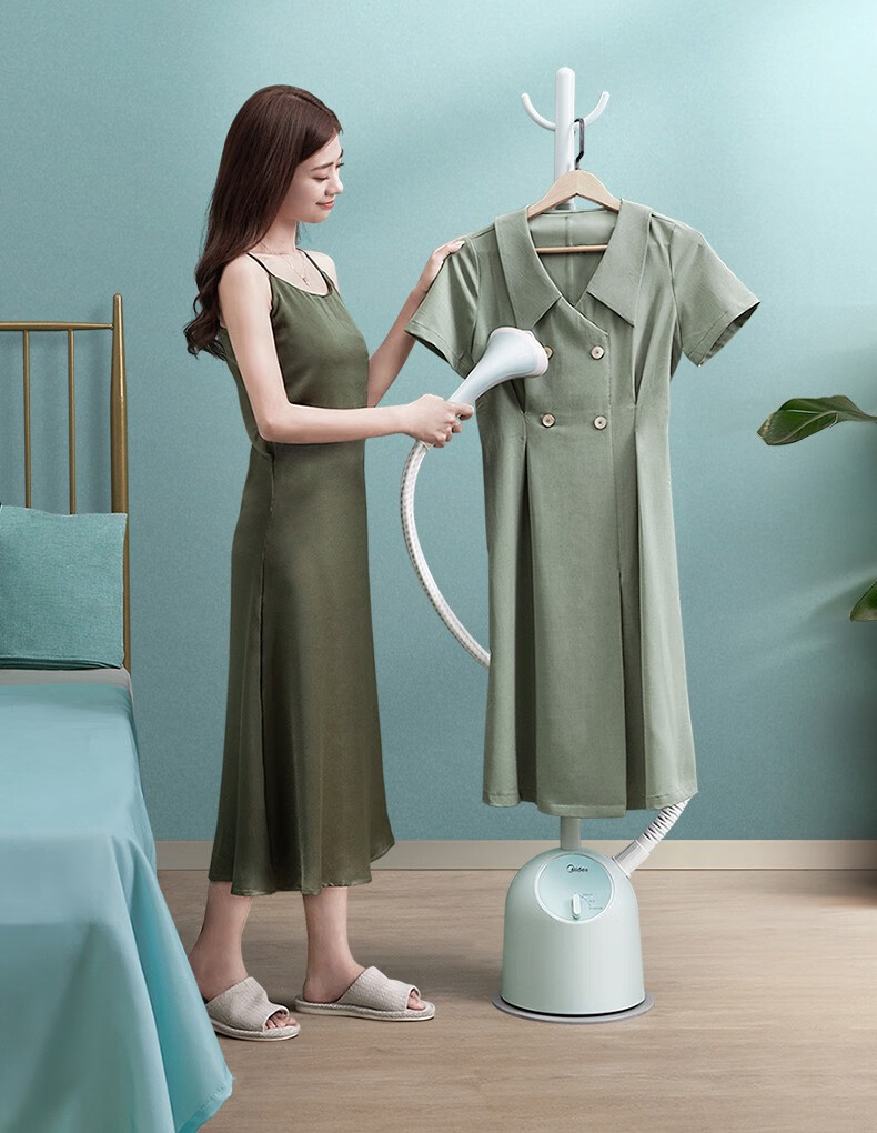 Midea美的挂烫机家用 手持蒸汽挂烫机立式挂烫智能烫衣服电熨斗熨烫机 【粉色不带板】YGJ15Q2