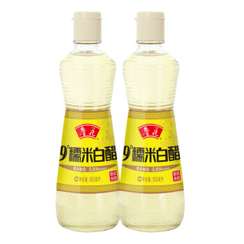 鲁花 调味品 10度糯米白醋500ml*2