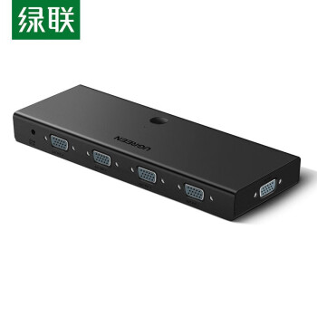 绿联（UGREEN）CM152 VGA分配器一分四 高清视频分屏器 显示器同屏扩展共享器 1进4出50292