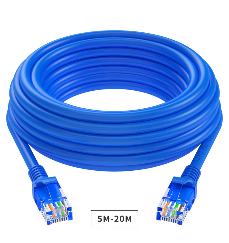 山泽(SAMZHE)超五类网线 CAT5e类高速千兆网线 1.5米 工程/宽带连接跳线 成品网线 蓝色 SZW-1015