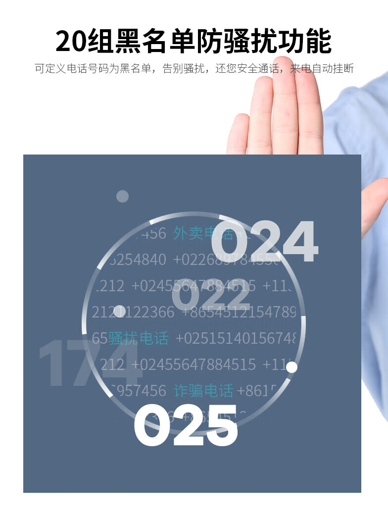 飞利浦 录音电话机 固定座机 办公家用 自动手动录音 1000小时通话录音机身35度倾角 CORD385 黑色