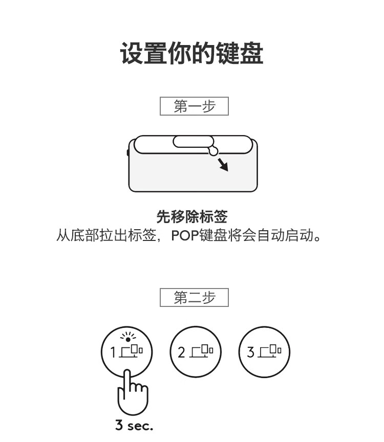 罗技（Logitech） POP KEYS无线蓝牙机械键盘 办公键盘 女生键盘 iPad键盘少女馆 TTC茶轴 烟云灰