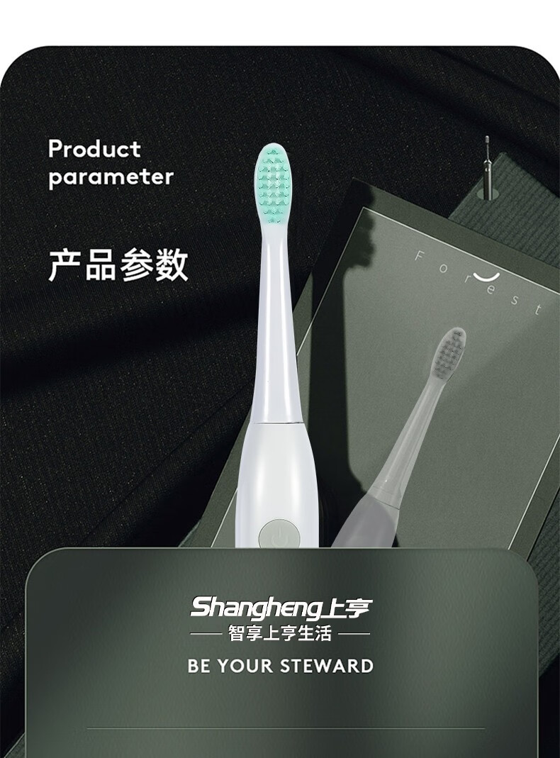 上亨（shangheng）电动牙刷成人情侣套装全自动超声波充电式美白神器软毛防水家用旅行SHZH-KQ001 珍爱白