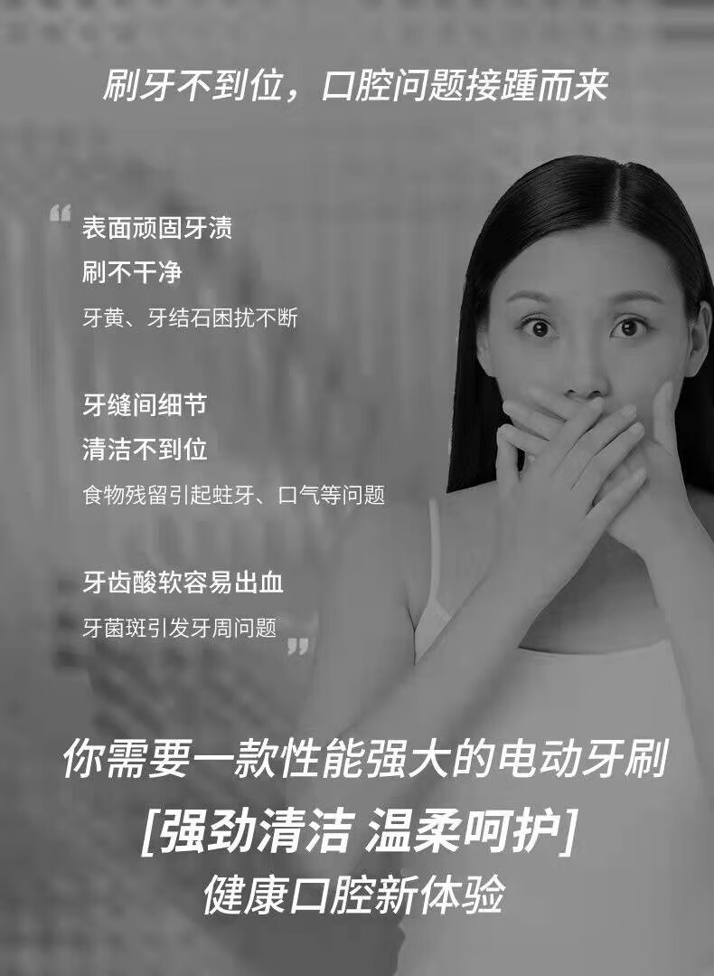 上亨（shangheng）电动牙刷成人情侣套装全自动超声波充电式美白神器软毛防水家用旅行SHZH-KQ001 珍爱白