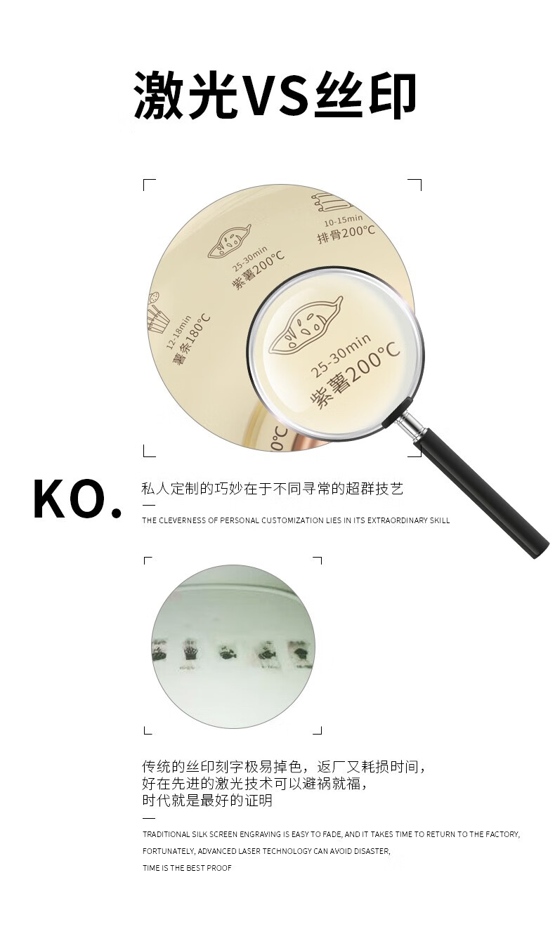 ZNC 空气炸锅家用大容量1.3L 无油智能空气炸锅全自动多功能低脂炸锅 乳酪米 X-AF101A1K