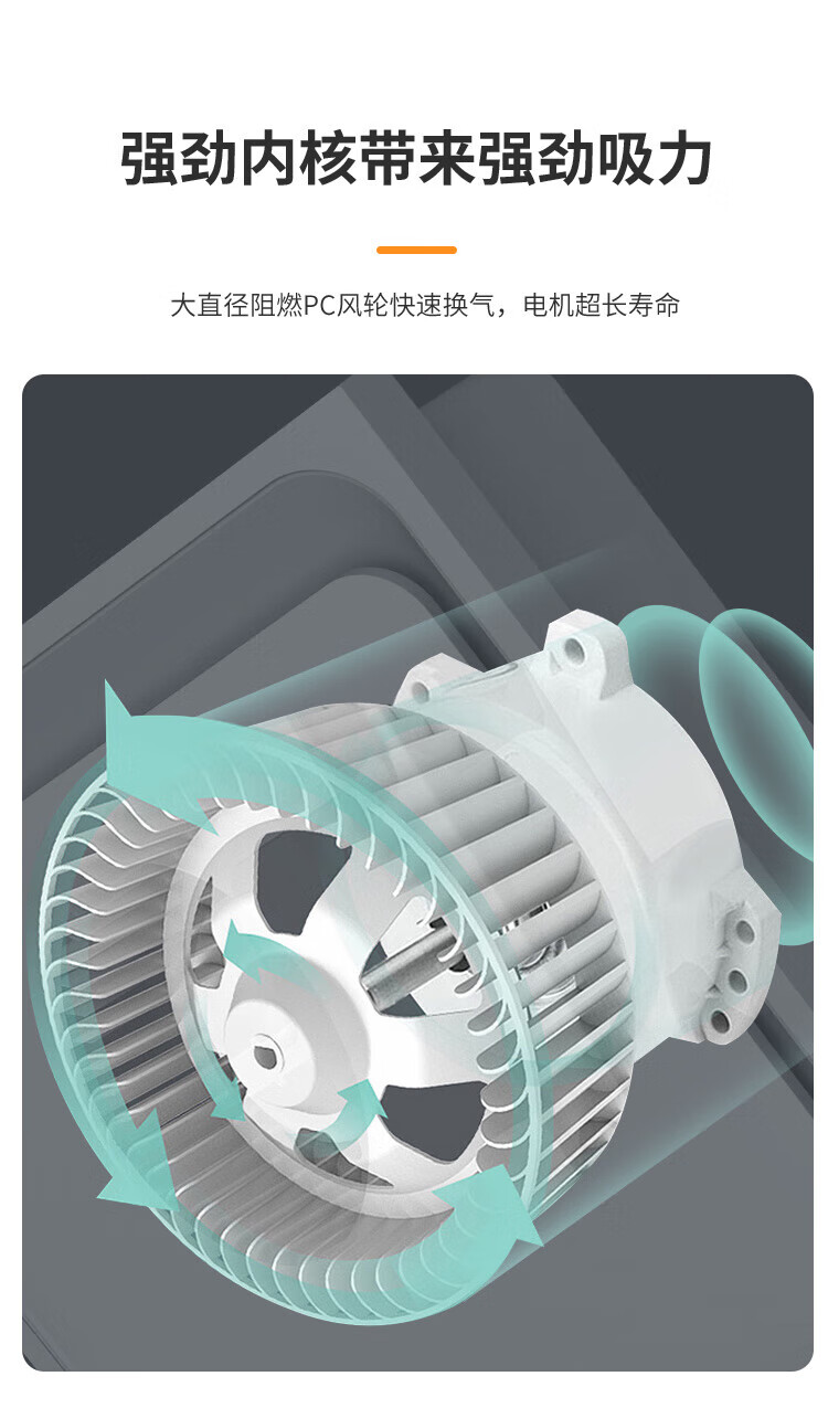 Midea美的排气扇 换气扇排风扇浴室 厨房卫生间强力强劲换气排风扇 BPT10-22-1S
